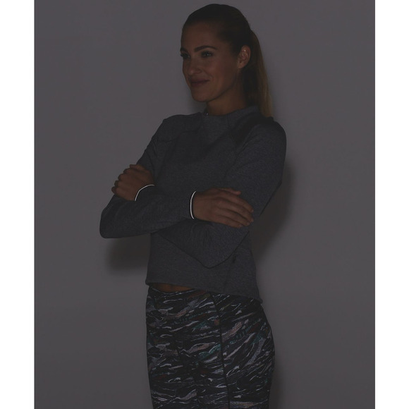 Lululemon Hill And Valley Mock Neck Long Sleeve Top Heathered Slate Grey 8 - Picture 4 of 15